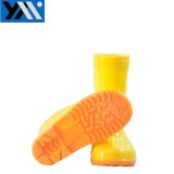 2018 Sunny Fashion Solid Yellow Children PVC Rainboots Plain Shining Kids Wellingtons Ankle Boots