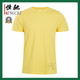 Custom Yellow Round Neck Cheap Promotional Cotton Men's T-Shirt