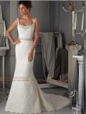 Lace Crystal Strap Bridal Wedding Dresses (WD5273)