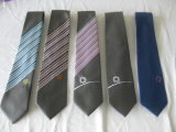 Men's Fashion Micro Fibre Embroidered Logo Neckties
