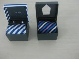 Fashionable Stripe Design Men's Woven Silk Ties with Box