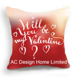 Sweet Square Happy Valentine's Day Design Decor Fabric Cushion W/Filling