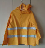 Reflective Rain Jacket Rainsuit PVC Rainwear Poncho Raincoat