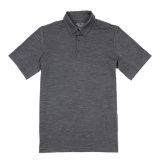 Men's Grey Merino Wool Polo Shirt
