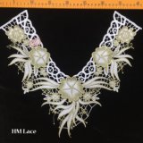 40*36cm Craft Collar Venise Embroidery Flower Applique Lace Trim Fabrics Sewing Supplies Hme950