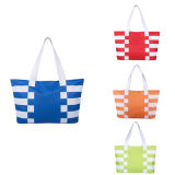 600d Striped Beach Shopping Bag with Lining