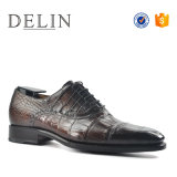 Customize Men's Croc Breathable Business Leather Dress Shoe