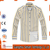 Twill Cotton Pure-Yellow Color Long Sleeve Business Formal Dress Shirts