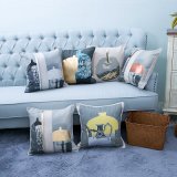 Foil/Gold&Silver Printed Decorative Cushion/Pillow (MX-57)