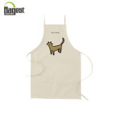 Promotional Kitchen Use High Quality Cotton Apron with Silk Screen Printing
