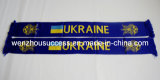 Knitted Jacquard Scarf; Football Scarf. Soccer Scarf- Ukraine Scarf