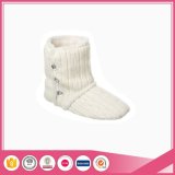 Knit Cashmere Ladies White Indoor Boots