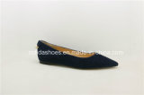 Comfort Pointy Flat Blue Soft Leather Women Shoes