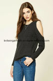 Women Long Knitted Turtleneck Clothes That Show a Shoulder (W18-343)