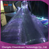 Plastic Fiber Optic Fabric Lighting Wedding Dress