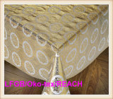 Lace PVC Golden Tablecloth Overlay for Wedding Table on Roll Hot Sale