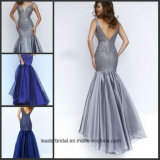 Crystal Prom Party Gowns Vestidos De Fiesta Silver Wine Chiffon Evening Dresses St11324