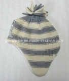 Fashion Beanie Warm Stripe Boy Beanie Knitted Hat (Hjb002)
