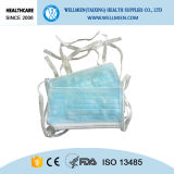 Disposable 3ply Breathing Protective Nonwoven Tie-on Face Mask