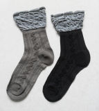 Women's Knitted Pop POM Style Boot Socks for Winter