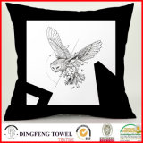 Black and White Series Abstract Owl Fashion Digital Printing Cushion Cover