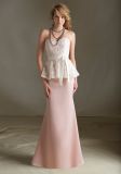 Lace and Satin with Matching Tie Sash Most Beautiful Bridesmaid Dresses