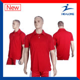 Healong Any Logo Sports Apparel Gear Heat Transfer Printing 100% Polyester Polo Shirts