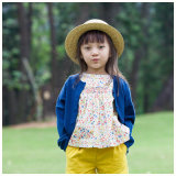 100% Wool Blue Kids Girls Clothes for Spring/Autumn