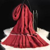 Winter Warmer Thick Woven Acrylic/Polyester Lady Shawl (HT08)