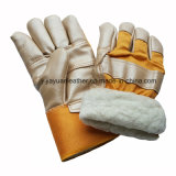 Furniture Leather Safety Work Gloves with Full Lining
