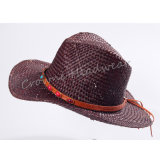 Widebrim Summer Paper Straw Cowboy Panama Bucket Hat Cap