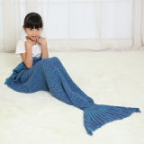 Handmade Crochet Mermaid Blanket Throw Bed Sofa Wrap Sleeping Bag