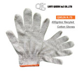 K-75 400g/Doz Pair Knitted Safety Working Recycled Cotton Gloves