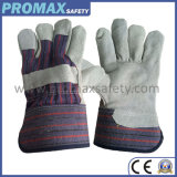Full Palm Cow Split Leather safety Gloves with Rubberized Cuff