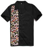 Cotton Short Sleeve Latest Shirt Designs for Men 2017 Casino Printed Work Shirts