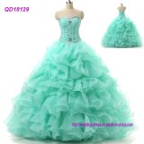 Crystal Beading Ruffle Ball Gown Quinceanera Dress