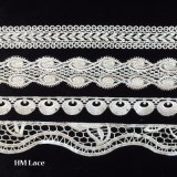 China Organza Lace, Embroidery Lace Fabric, White Rose Flower Lace L091