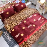 High Quality Leopard Printing Flannel Fleece Bedding Set