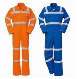 Reflective Safety Waterproof Coverall with Polyester Cotton Fabric