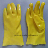 Yellow PVC Coated Waterproof Industrial Gloves