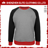 Custom Raglan Sleeve Grey Women Crewneck Sweatshirt with Pockets (ELTSTJ-762)