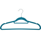 Logo Printed Flat Thin Velvet Hanger for Sweater