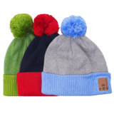 Fashion Blue Tooth Pompom Knitted Hat
