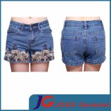 Fashion Women Embroidered Jeans Shorts (JC6072)