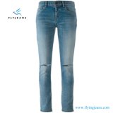 Blue Cotton Blend Distressed Skinny Fit Women Jeans Denim (Pants E. P. 421)