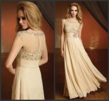 Gold Cream Prom Dress Chiffon Mother of Bride Evening Dress E16424