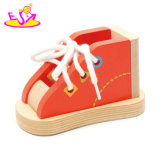 New Hottest Educational Wooden Shoe Tying Toy for Teaching Kids to Tie Shoes W11e069