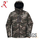 Camou Softshell Hoody Jacket for Hunting and Outdoor (QF-4134)