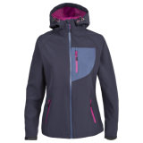 Women Breathable Windproof and Water Resistant Softshell Jacket