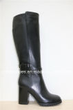 Trendy High Heels Leather Warm Women's Long Boots
